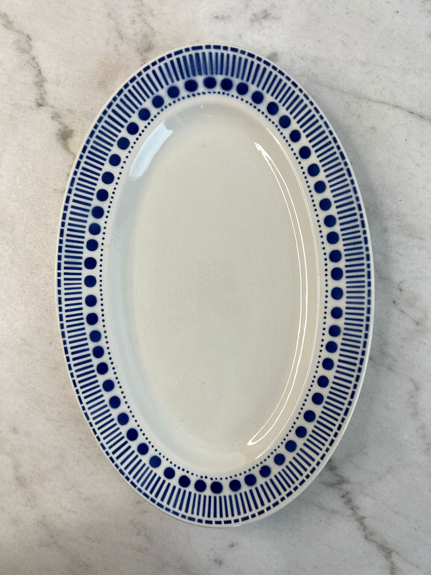Plat ovale Sarreguemines collection Béatrice