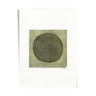Abstract paper painting dated and signed without frame