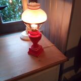 Red ceramic lamp