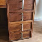 Vintage administrative desk - solid walnut with drawers