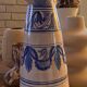 Vintage Spanish Hand Painted Glazed Ceramic Vase / Water Jug