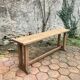 Pair of antique solid oak benches