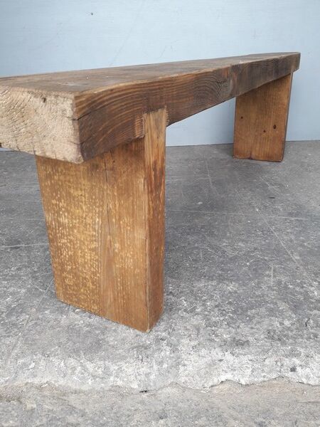 Vintage workshop bench 1960s solid wood