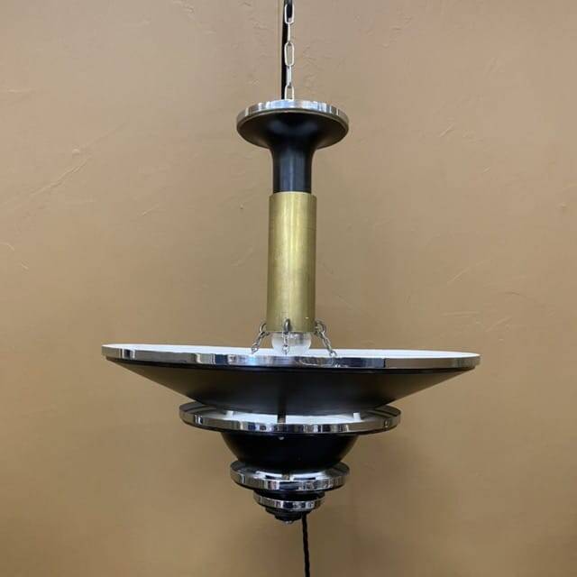 Vintage Art Deco ceiling light by Georges Halais, 1930.