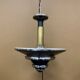 Vintage Art Deco ceiling light by Georges Halais, 1930.