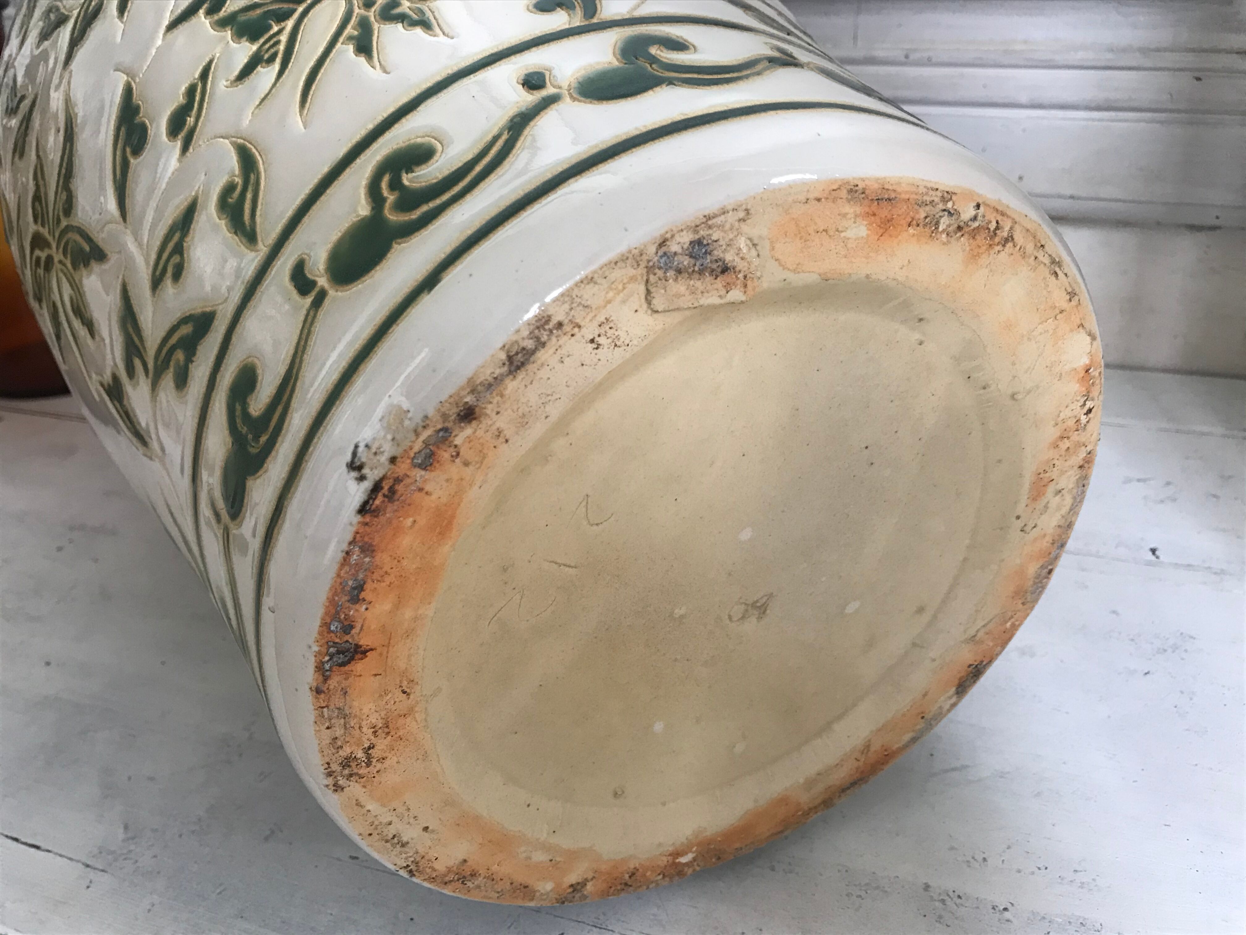 44cm enamelled ceramic vase
