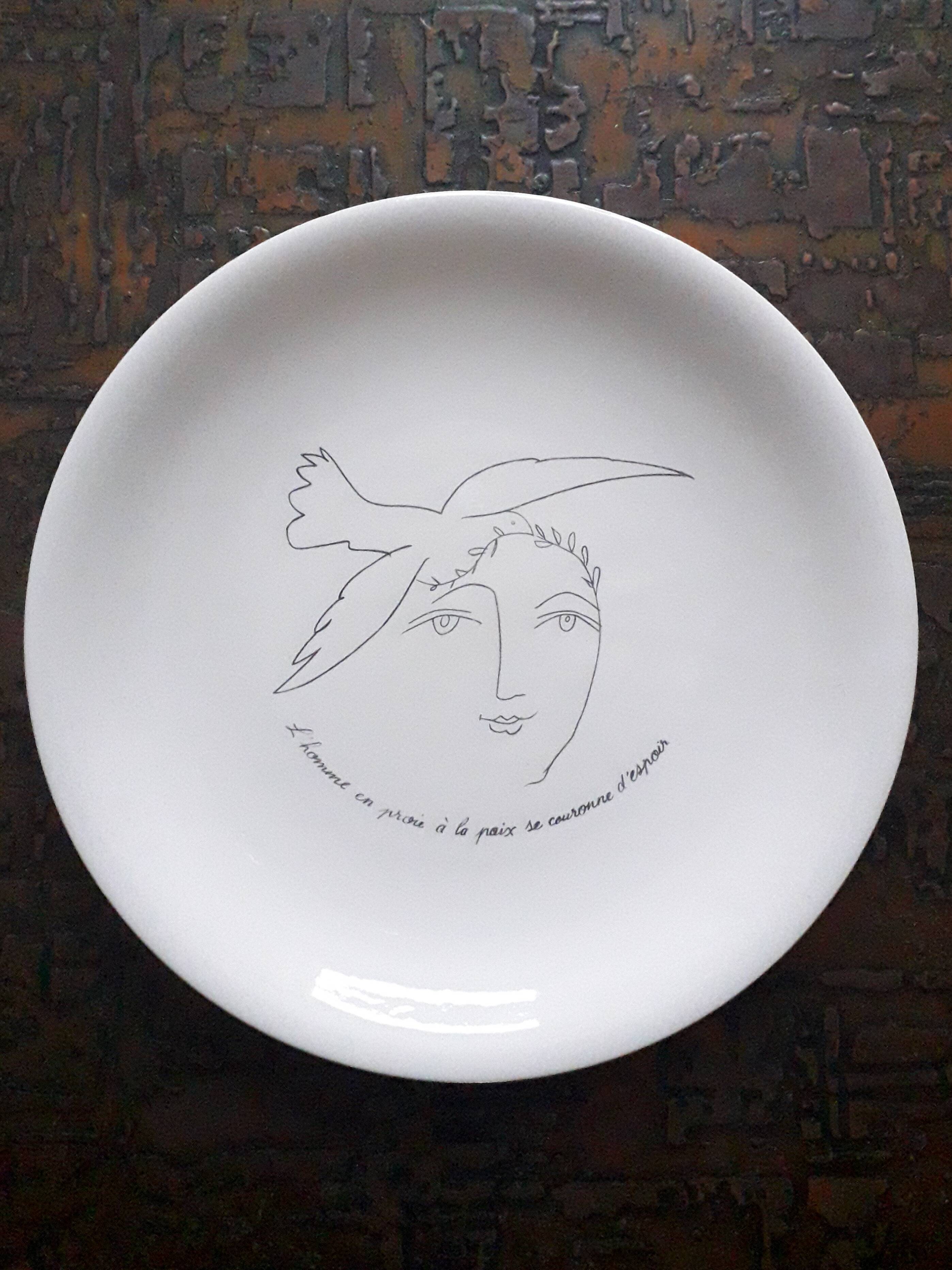 Assiette Picasso "Art et Paix" 1970