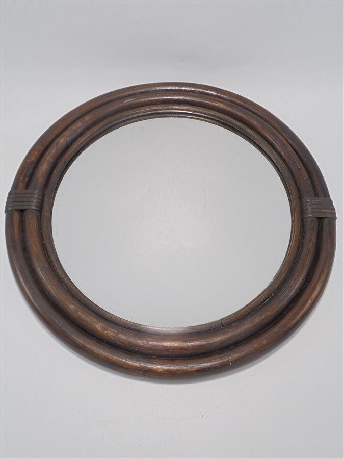 Rattan mirror 39cm
