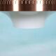 Vintage Swedish pendant lamp in copper opaline, minimalist suspension.