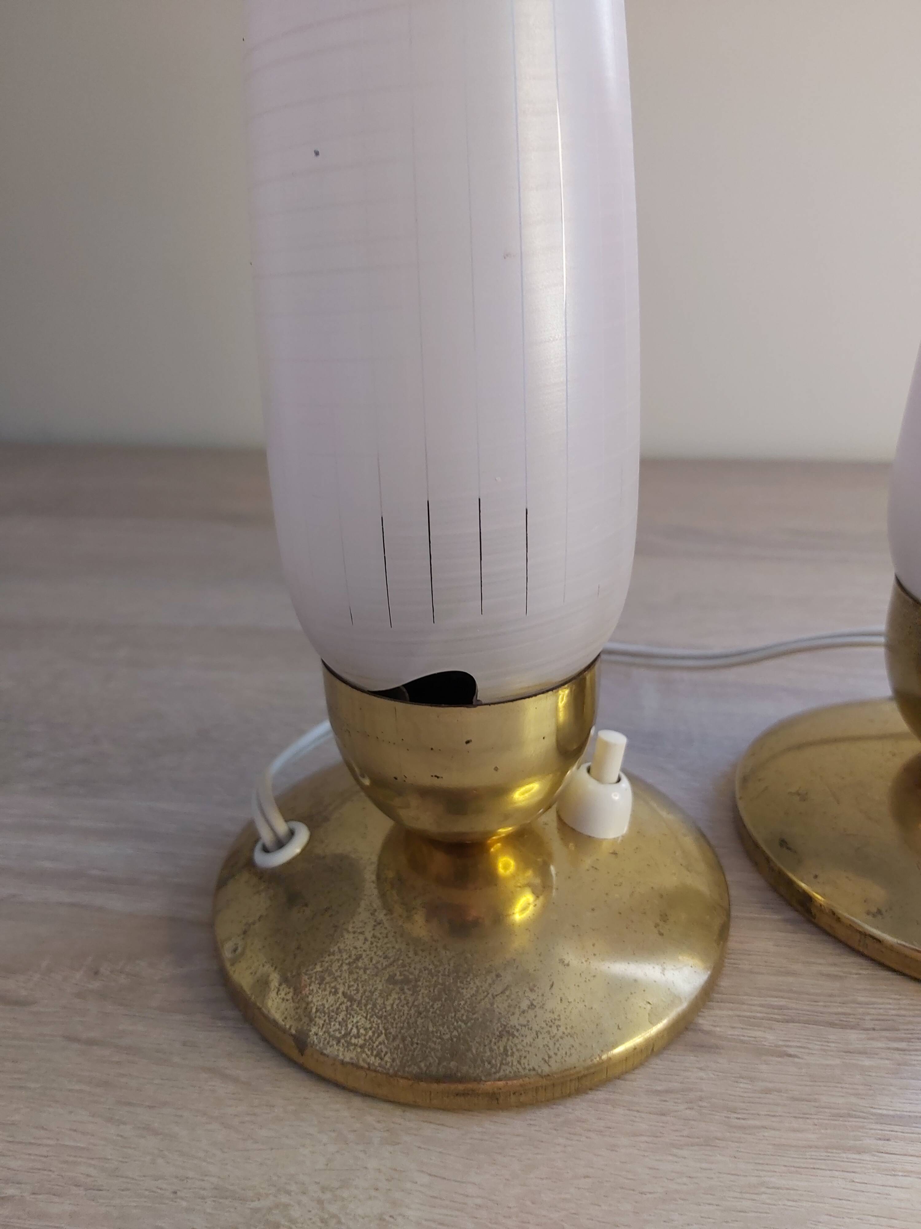 A pair of bedside lamps, 1960s.
