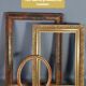 Old frame carved wood gilding original 72x53 foliage 65.5x46.4cm SB