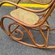 Rocking chair rattan and bentwood Vintage tuna