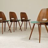 Set of 4 Lollipop chairs by Frantisek Jirak for Tatra 1960