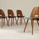 Set of 4 Lollipop chairs by Frantisek Jirak for Tatra 1960