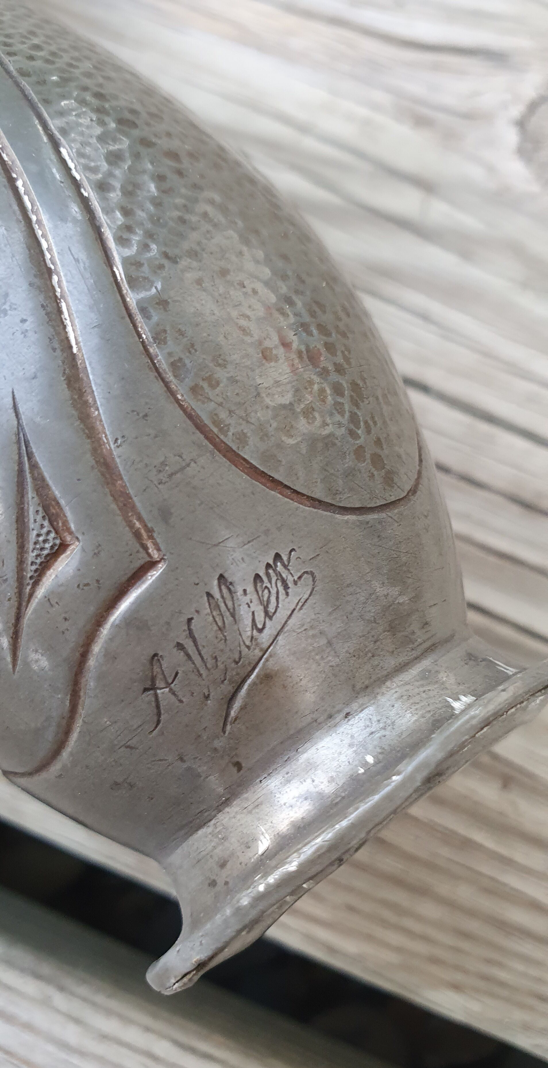 Tin vase A.Villien