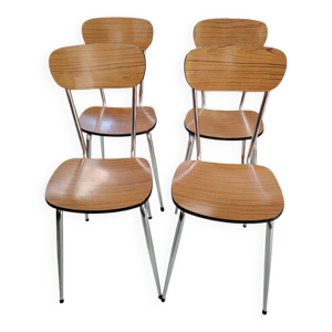 Suite de 4 chaises en - imitation