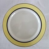 6 vintage Badonviller earthenware flat plates