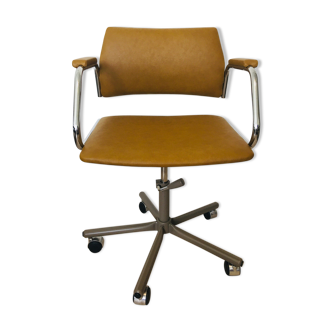 Vintage mustard office chair from Kovona, 1986