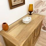 Antique two-body buffet in solid wood (restored)