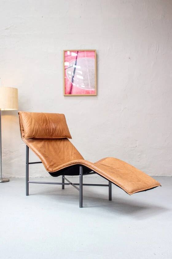 Vintage IKEA Skye Lounger Easy Chair Leather 90s