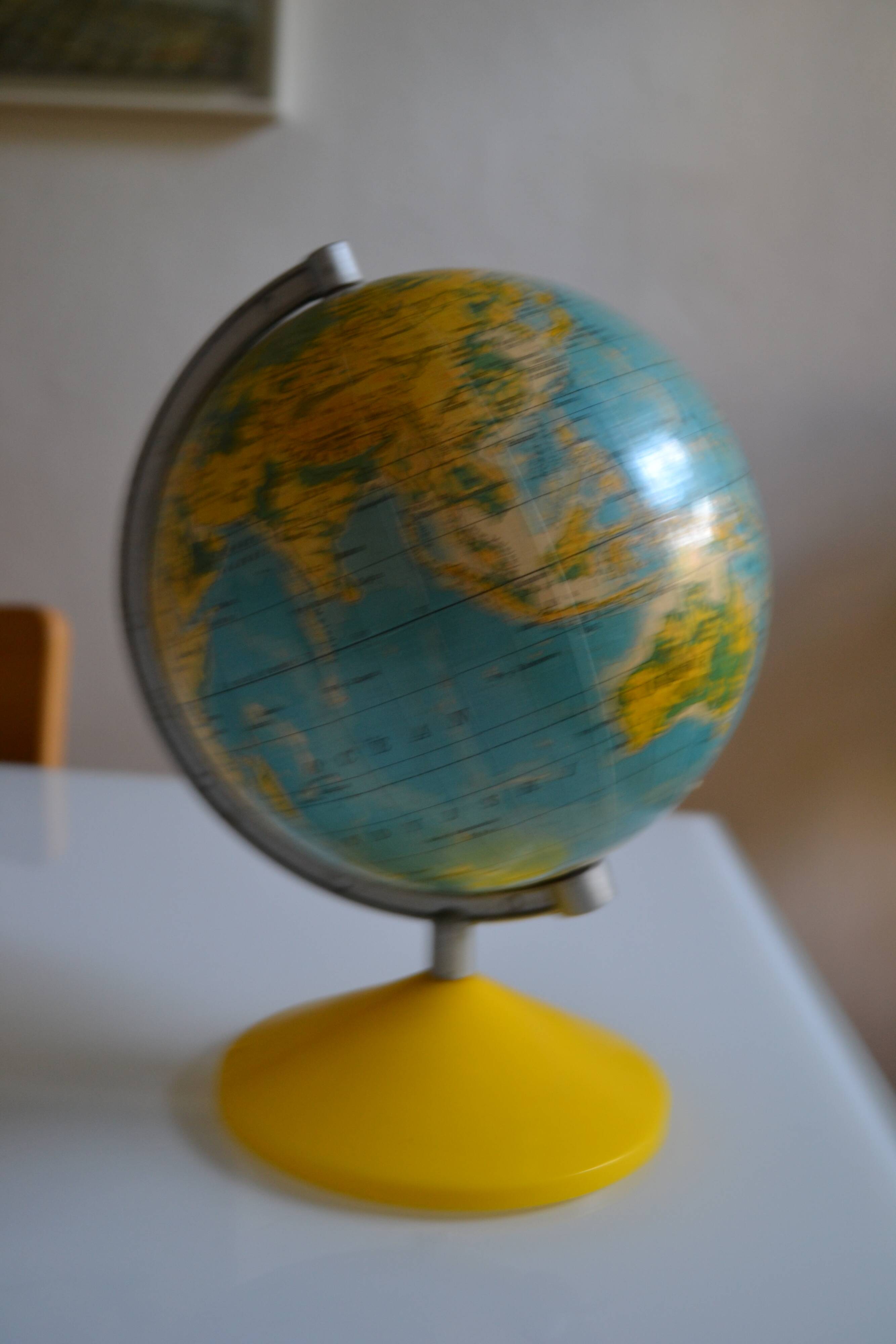 Globe terrestre vintage Wroclaw Pologne Polska