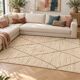 Handmade Moroccan Berber rug, cream and beige with diamonds 150x263cm