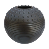 Vase en ceramique noire vintage roumanie