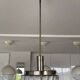 Vintage 1960s pendant lamp in pressed glass and chromed metal Staff Leuchten Germany
