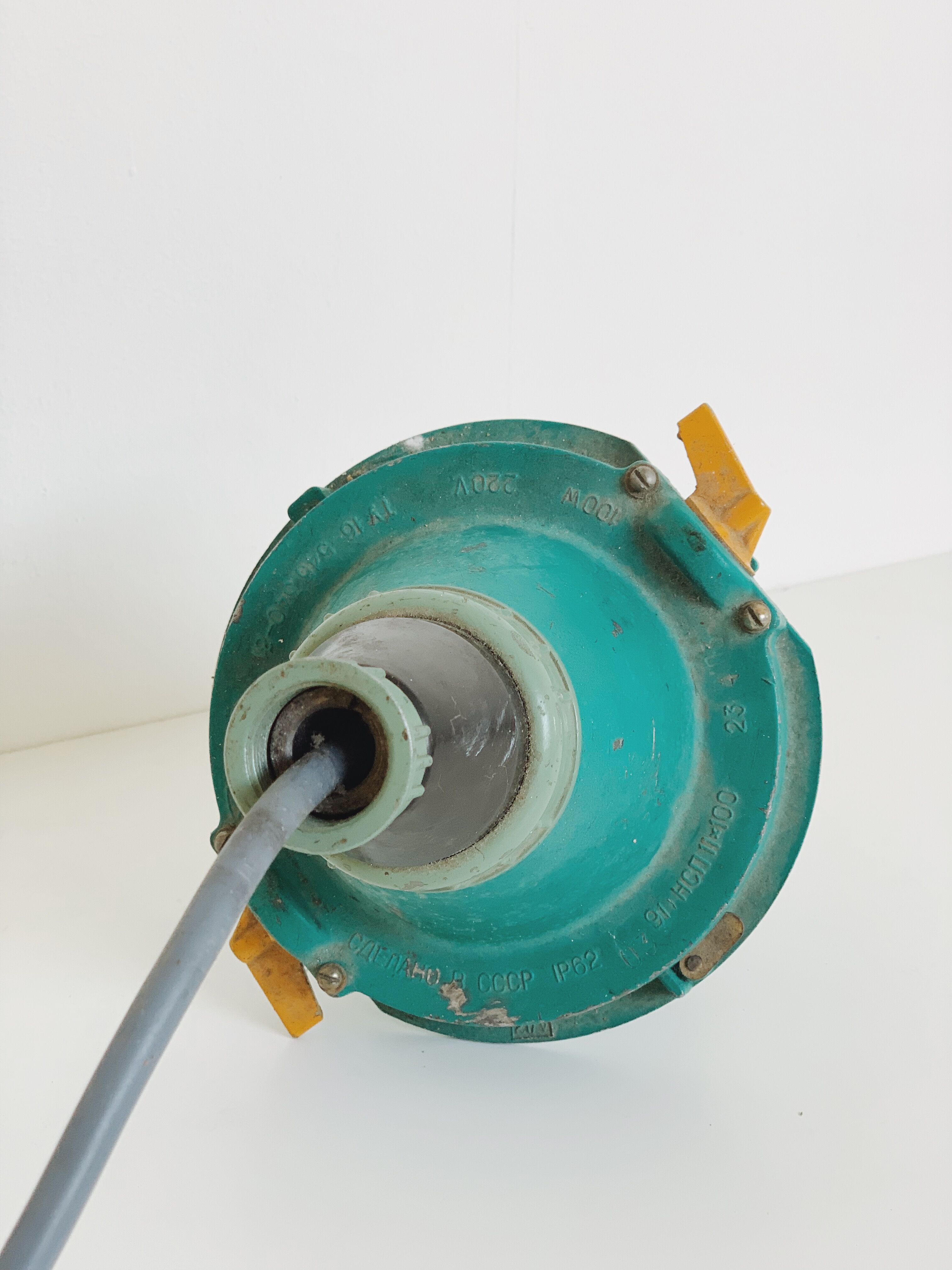 Soviet industrial suspension lamp