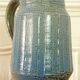 Signed blue sandstone pitcher