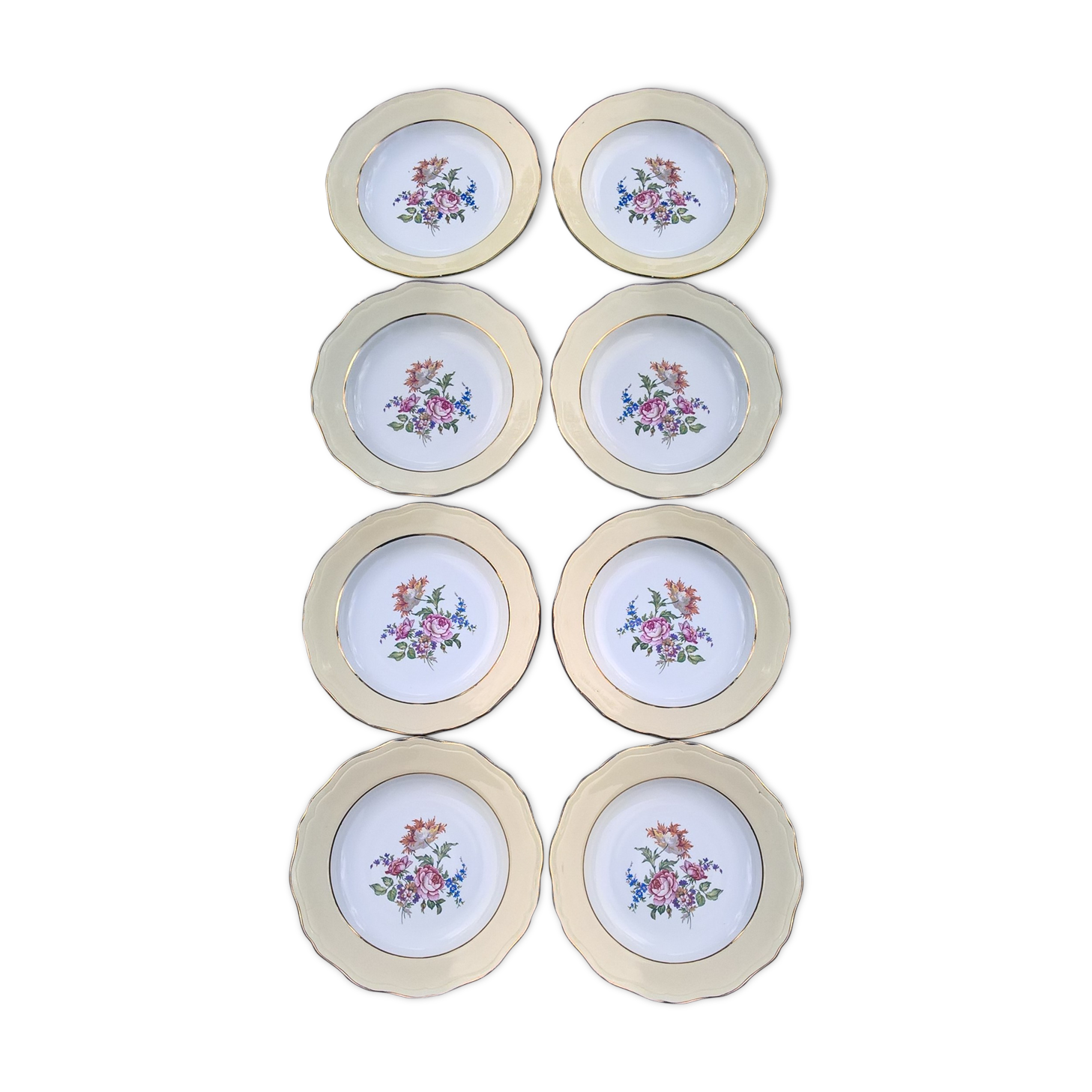 8 hollow plates L'Amandinoise