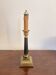 Antique Column Candle Holder Lamp Golden Brass Empire Directoire Neo-Classical