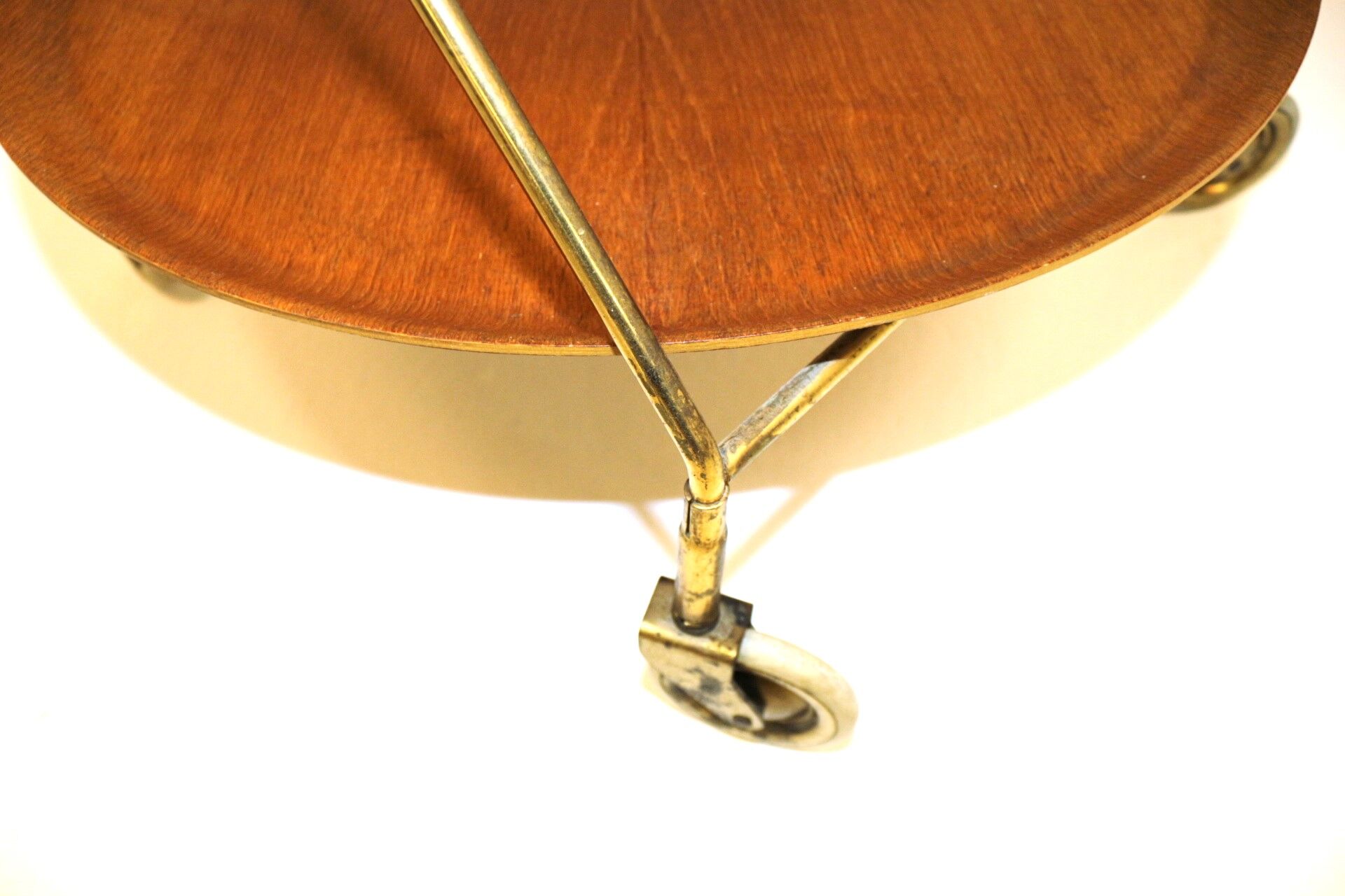 Rolling teak and metal dessert, Sweden, 1960