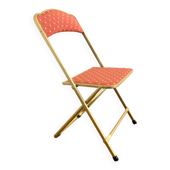 Chaise plainte vintage upcyclée - Flower orange