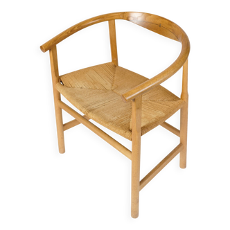 Fauteuil Hans J. Wegner modèle PP201 fabriqué en chêne et wengé pour PP Møbler
