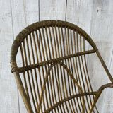 Pair of vintage rattan armchairs