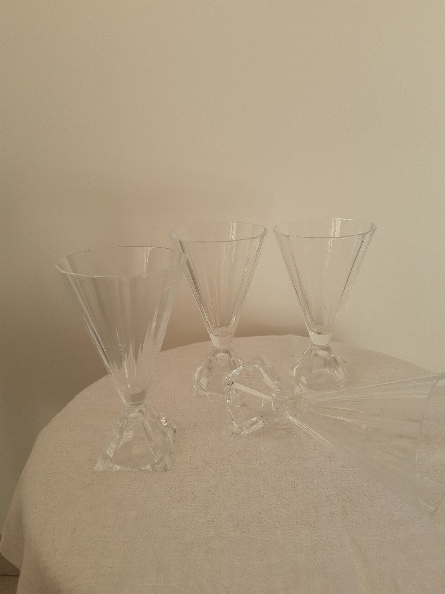 Série de verres à pied en cristal
