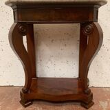 Louis Philippe console in mahogany and veneer XIX century