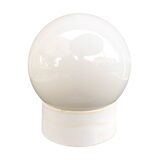 White spherical wall lamp, Elektrosvit Nové Zámky, Czechoslovakia, 1960s.