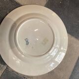 Assiette terre de fer Lunéville série tulipe bleue
