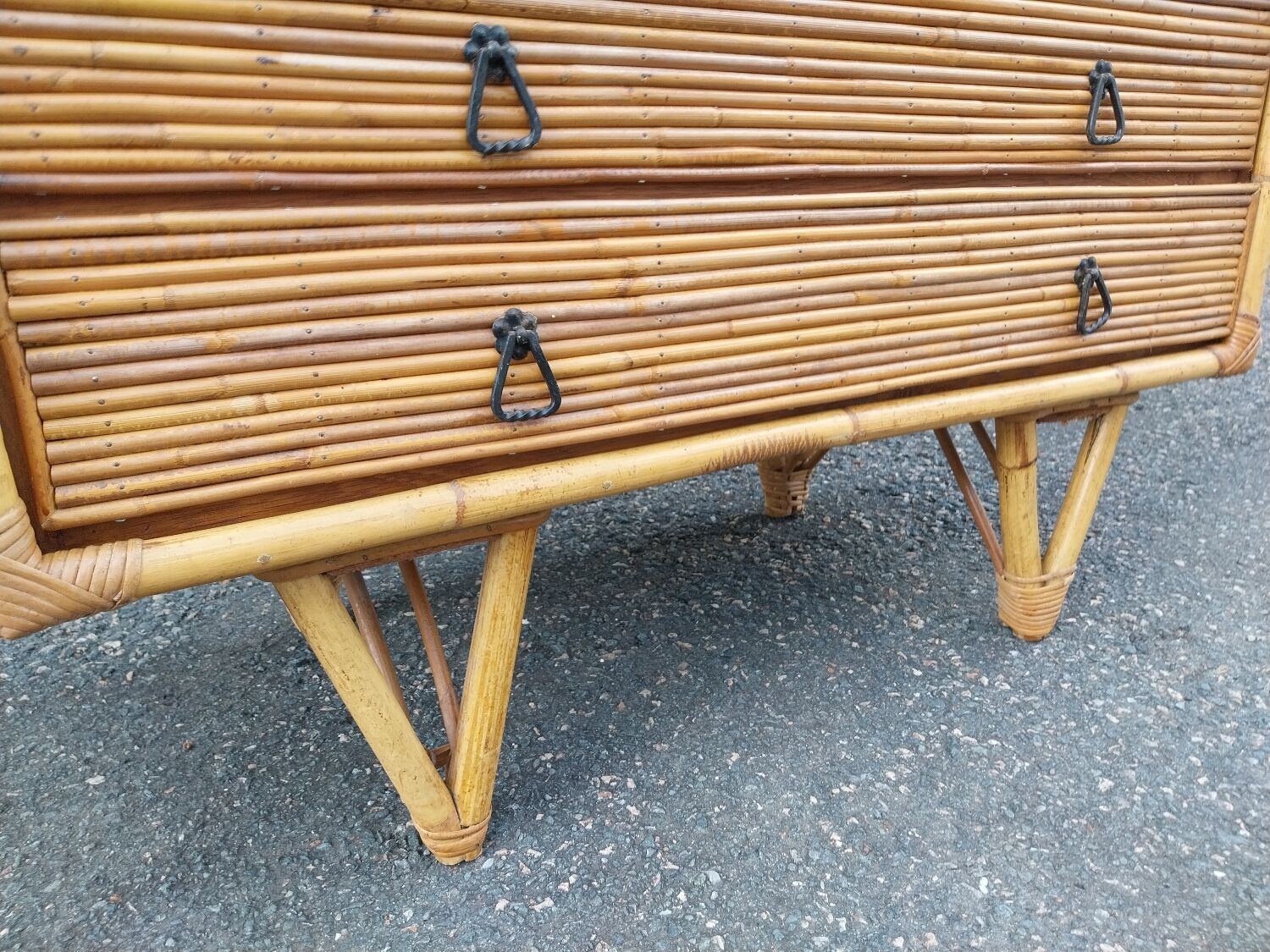 Bamboo chest of drawers