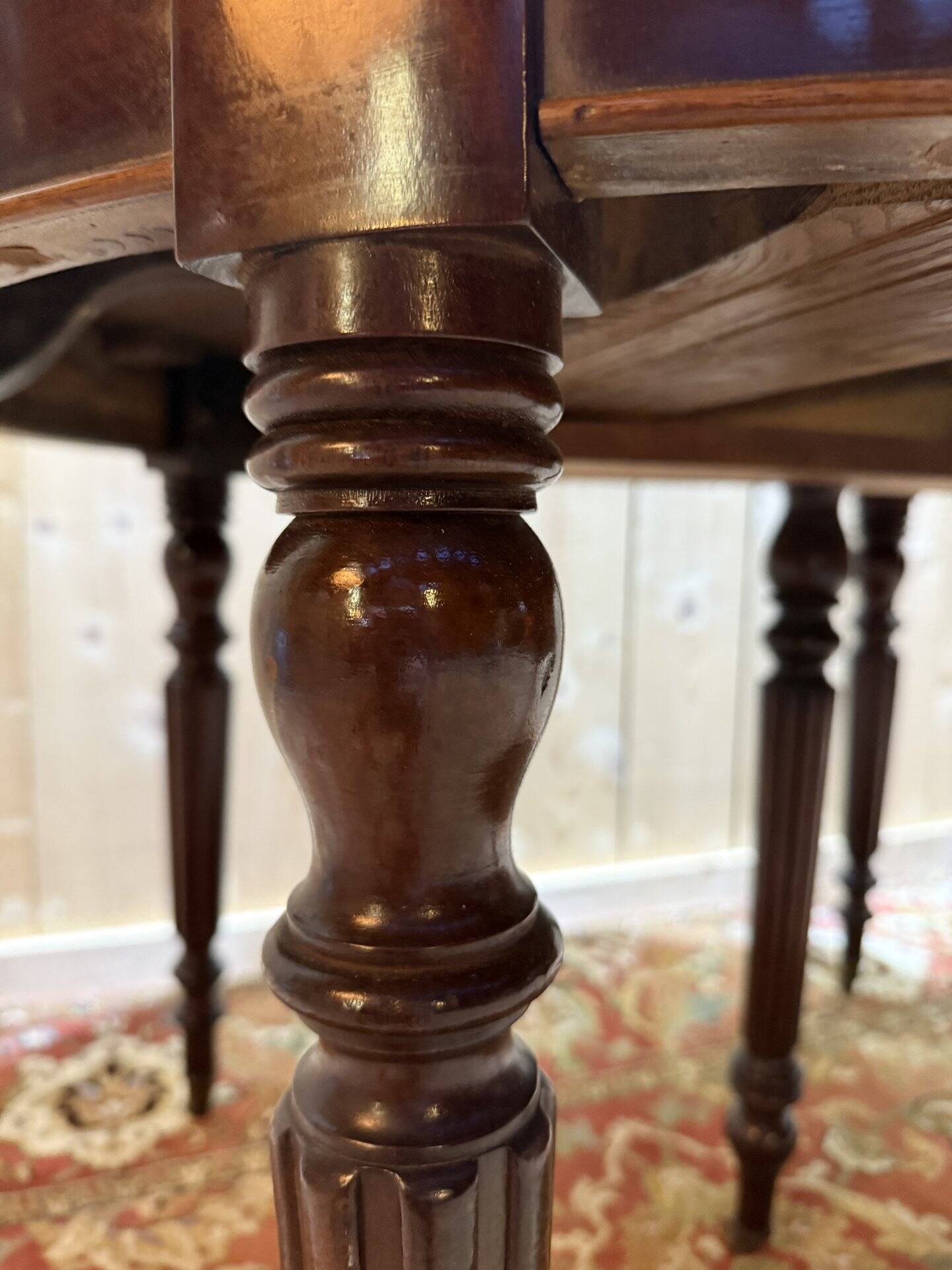 Louis Philippe style oval mahogany dining table