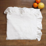 White upcycled cotton gas flying tablecloth