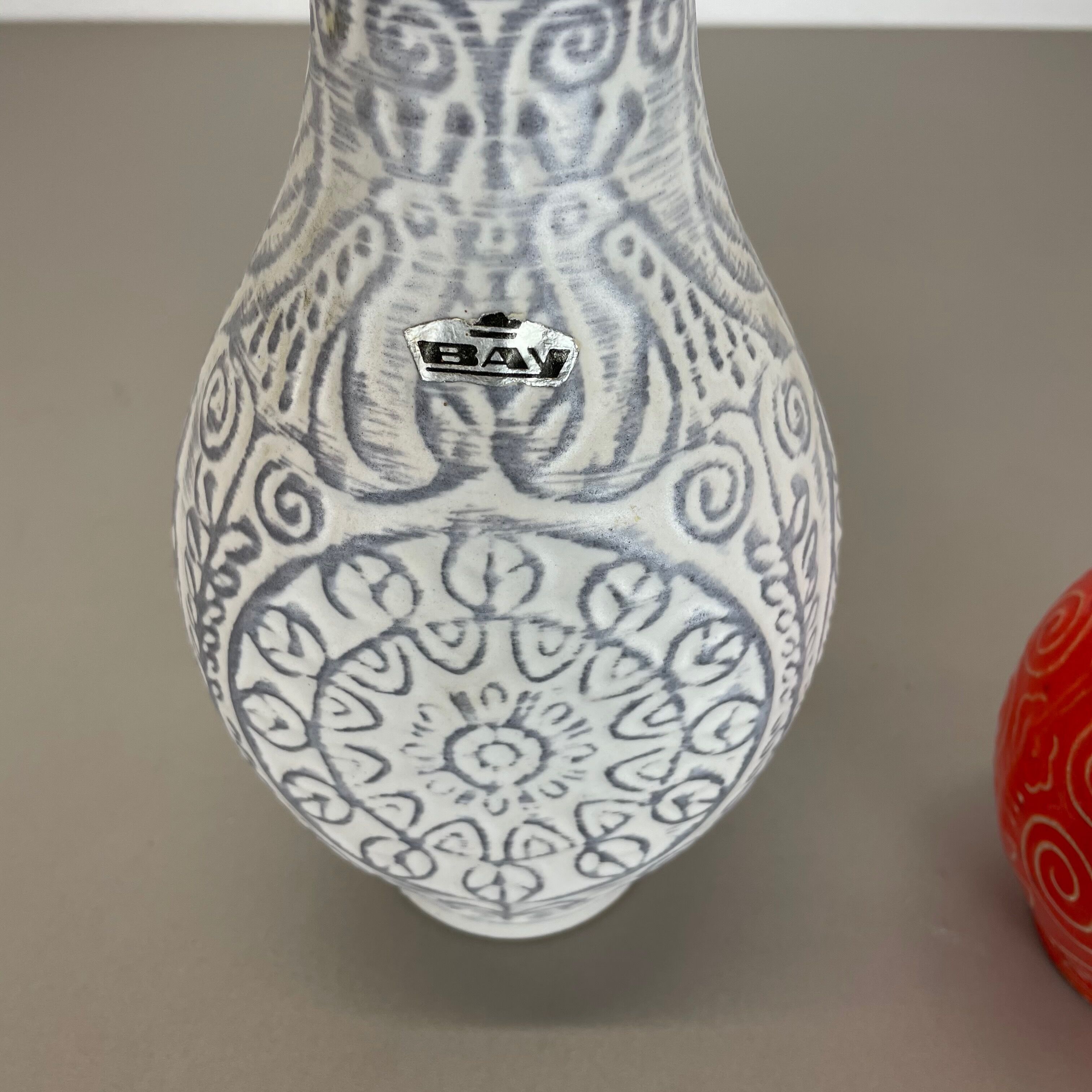 Set of 2 fat lava pottery vase made Bay Ceramics, Germany