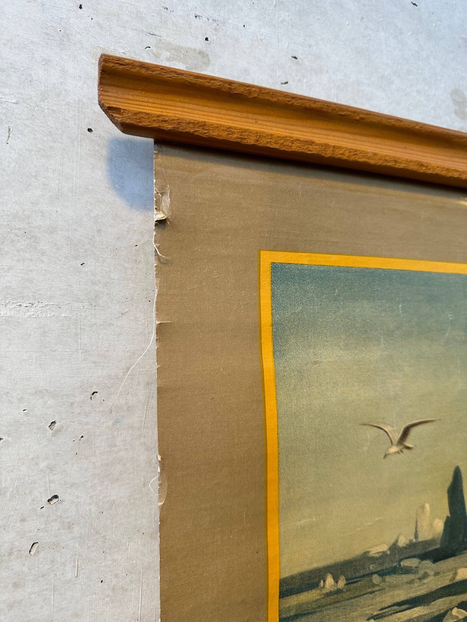Affiche scolaire en lin vintage – Au milieu de la neige et de la glace
