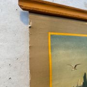 Affiche scolaire en lin vintage – Au milieu de la neige et de la glace