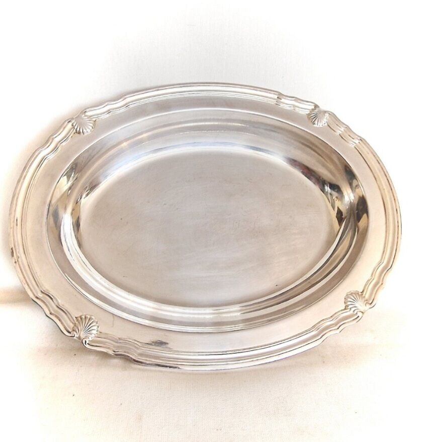 Vintage metal tray silver gallia christofle
