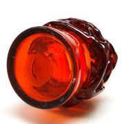 Crown of Thorns vase, red glass, designed by J. Słuczan-Orkusz, Poland, 1970s