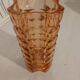 Vase Art Déco en verre moulé ambré