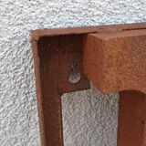 Rock rusty metal sign